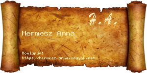 Hermesz Anna névjegykártya